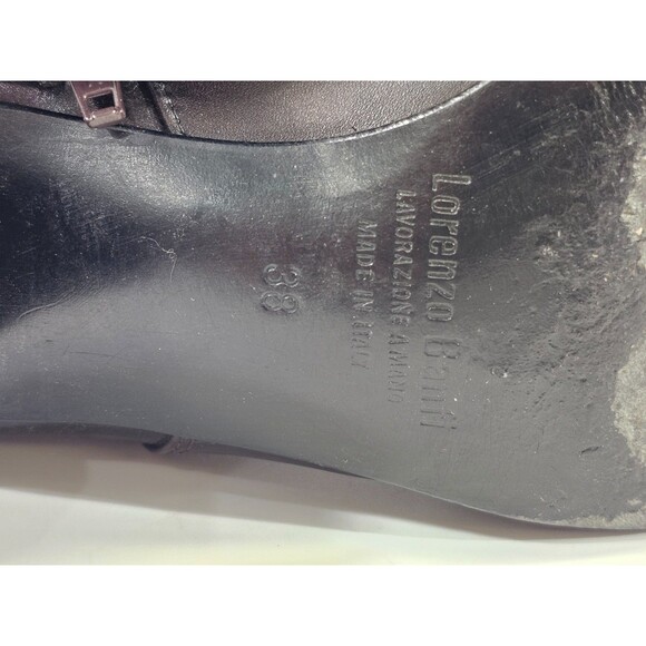 LM Women's 38 Lorenzo Banfi Brown Leather Pointed Toe Ankle Boots Booties EUC - Picture 8 of 8